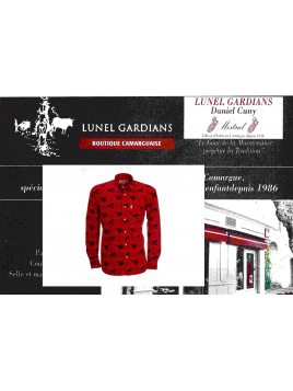 Chemise Gardian Patch Toros/chevaux rouge