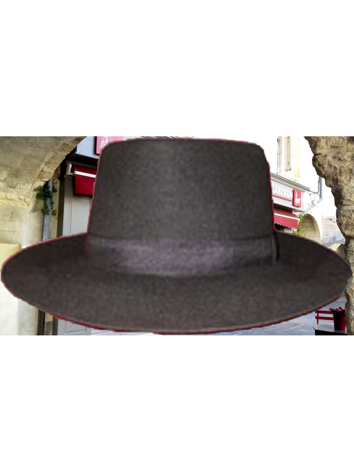 chapeau gardian petit bord -noir